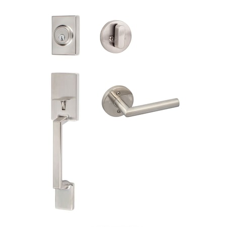 Sure-Loc Hardware Sure-Loc Hardware Stockholm Handleset, Hanover Handleset Trim, Satin Nickel SH507-R-HV 15